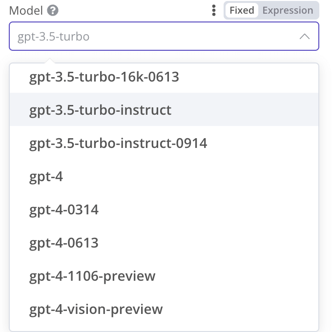 OpenAI Models For Chat Completion