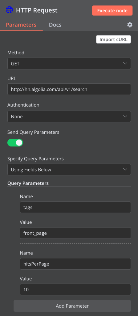 n8n cloud http request node