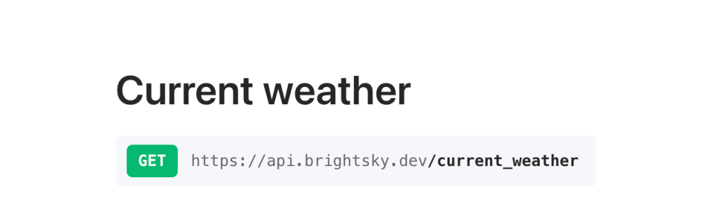 Brighsky API URL