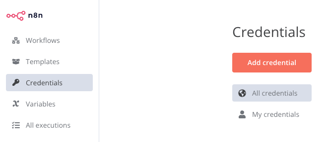 Setting up your 3rd party credentials with n8n cloud